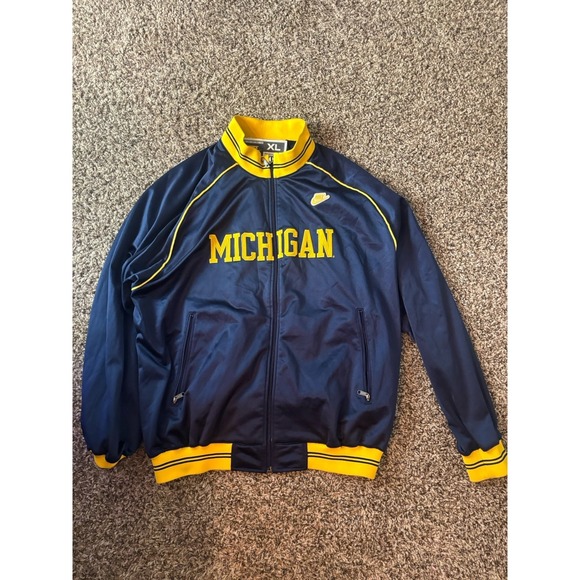 Vintage Nike Michigan Fab 5 Jacket Embroidered Size Large Men XL
